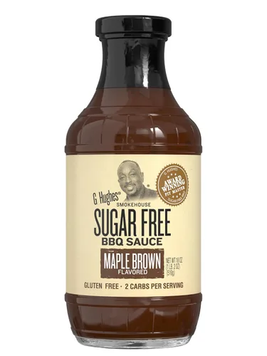 Vista 10 de Salsa barbacoa G Hughes Smokehouse sin azúcar, en botella de vidrio de 18 oz (paquete de 3)