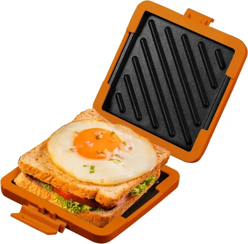 Vista 9 de MKYSAIL Tostador, Tostador de Microondas, Fabricante de Sándwiches, Fabricante de Panini, Apto para Lavavajillas, SIN Electricidad, Inalámbrico