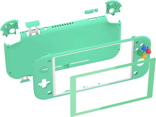 Vista 2 de eXtremeRate Soft Touch Mint Green DIY Replacement Shell for Nintendo Switch Lite, NSL Handheld Controller Housing wScreen Protector, Custom Case
