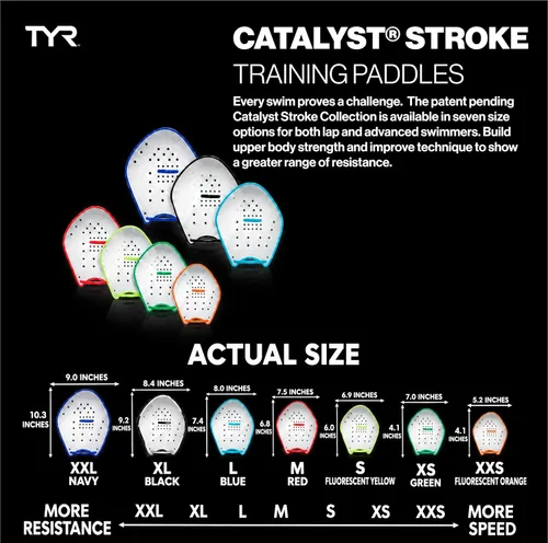 Vista 5 de TYR Catalyst Stroke Swim Paddles - Competitive Swimming Technique Equipment