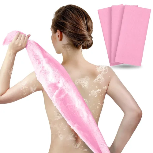 Vista 20 de ARCH&M Toalla Exfoliante, Toalla de Baño Japonesa, Exfoliante Coreano, Exfoliante Corporal de Nailon, Exfoliante de Espalda para Ducha, Alternativa