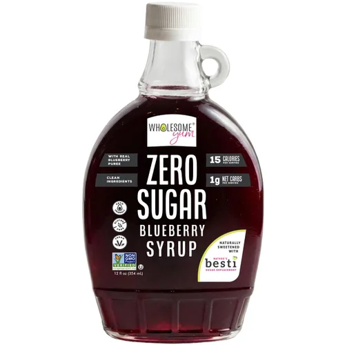 Vista 9 de Wholesome Yum Zero Sugar Real Strawberry Syrup, Monk Fruit & Allulose