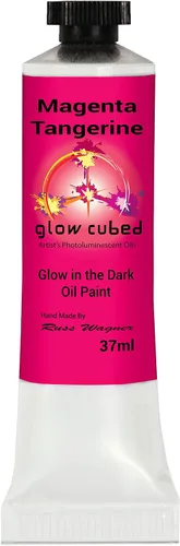 Vista 53 de Pintura al óleo profesional que brilla en la oscuridad Artista Pintura al óleo luminiscente fosforescente autoluminosa Glow Cubed