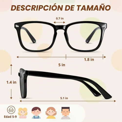 Vista 6 de Gafas de luz azul para niños antirreflejos y filtro UV 3 Pack Mix Color-2 (Edad 6-9)