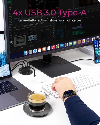 Vista 3 de ICY Box Negro Negro Ohne Audio EIN-/Ausgang