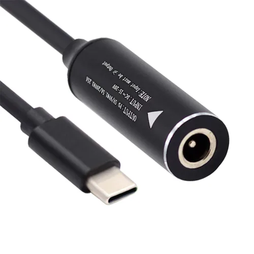 Vista 11 de cablecc 0.098x0.028 in Entrada DC Jack a USB-C Tipo-C Cable de carga de enchufe de alimentación para PD 9V 15V 20V 65W Teléfono portátil