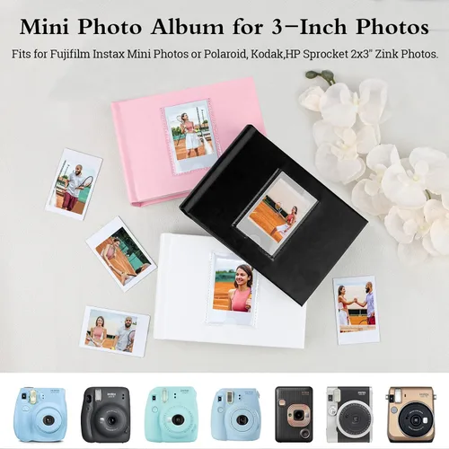 Vista 3 de Veicevol Álbum de fotos con espacio de escritura para cámara instantánea Fujifilm Instax Mini 12 11 9 40 90 8 7 Evo Liplay - Álbum de fotos de 64