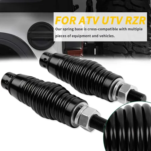Vista 4 de DREAMIZER 2 piezas de luces de látigo con base de resorte en barril, luces LED con base de resorte de liberación rápida, compatibles con Cam Am