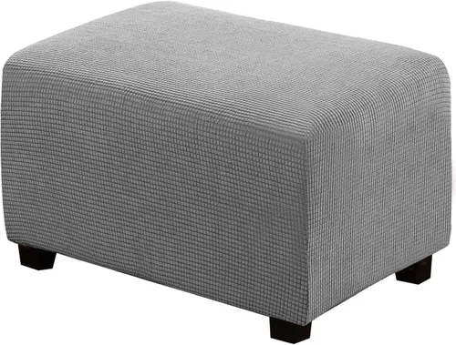 Vista 52 de H.VERSAILTEX Funda Deslizable para Otomana Rectangular Ajuste de Longitud 29"-34" Reposapiés Fundas Deslizables para Sofá Funda para Taburete