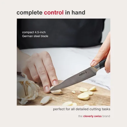 Vista 3 de Zyliss Comfort Pro Cuchillo de pelar - Cuchillo de verduras y frutas de espiga completa - Cuchillo de pelar y pelar de acero inoxidable endurecido