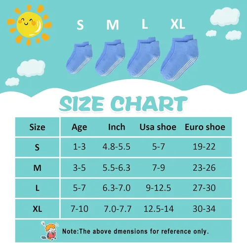 Vista 6 de Calcetines antideslizantes para niños calcetines de corte bajo para niños pequeños 0-7 años 12 pares de calcetines antideslizantes para tobillo
