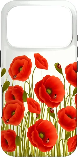 Vista 29 de iPhone 13 Rojo Amapolas Flores En Un Campo Caso