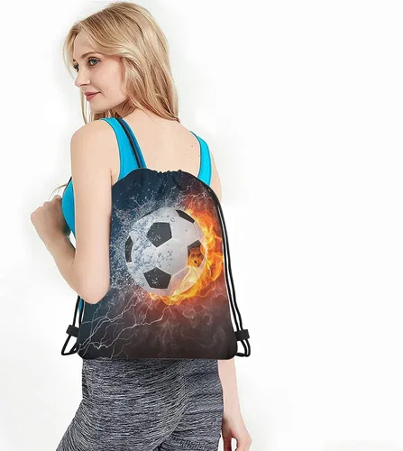 Vista 4 de Beabes Bolsas de béisbol con cordón, mochila deportiva para gimnasio, bolsa con cordón, Multi-a14, Mochilas de viaje