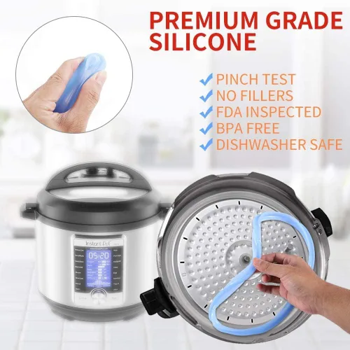 Vista 2 de Seal for Instant Pot - Anillo de sellado de silicona para olla a presión de 8 cuartos de galón, silicona de grado alimenticio para InstaPot de 8