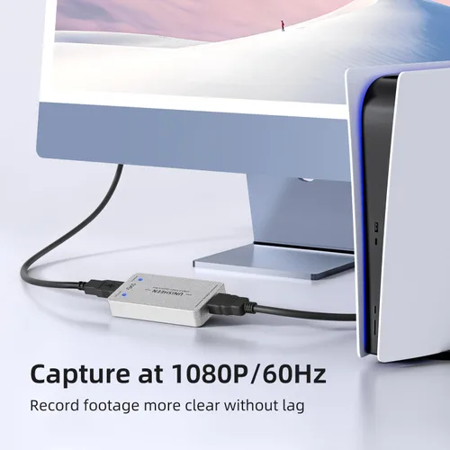 Vista 2 de Tarjeta de captura de video HDMI 1080P60, dispositivo de captura de video HDMI USB 3.0, Full HD para grabación de juegos, transmisión en vivo