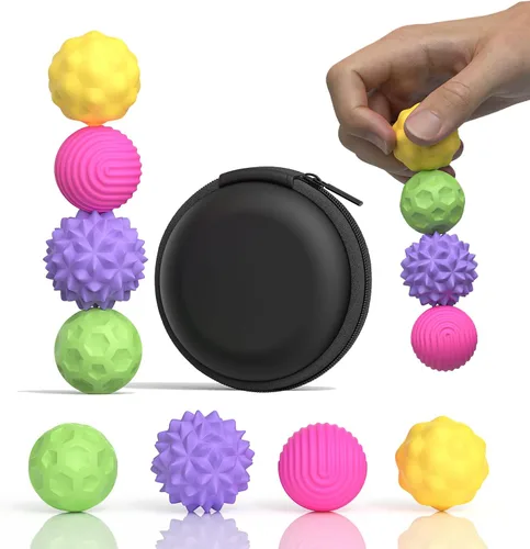 Vista 9 de Bolas magnéticas de juguete fidget, juguete sensorial de silicona para aliviar el estrés para adultos, adolescentes con autismo, ansiedad, TDAH
