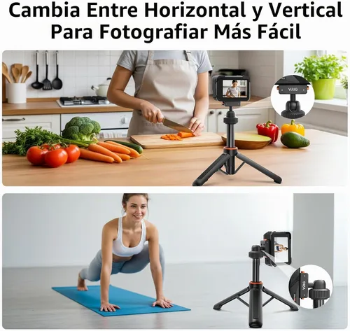 Vista 7 de VRIG 15.9" X5 Extended Mini cámara trípode para Insta360 X6/Ace Pro2