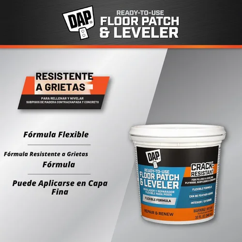 Vista 2 de DAP Parche y nivelador flexible para piso, gris claro, 32 onzas (7079859184)