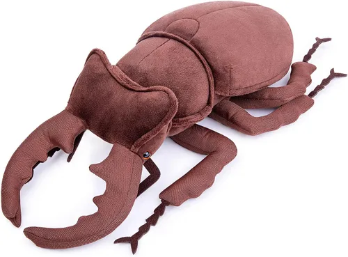 Vista 10 de Simulación Escarabajo Atlas Juguete de Peluche Relleno - 10" Insecto Animal Chalcosoma Atlas Realista, Modelo de Animales Crustáceos Suaves