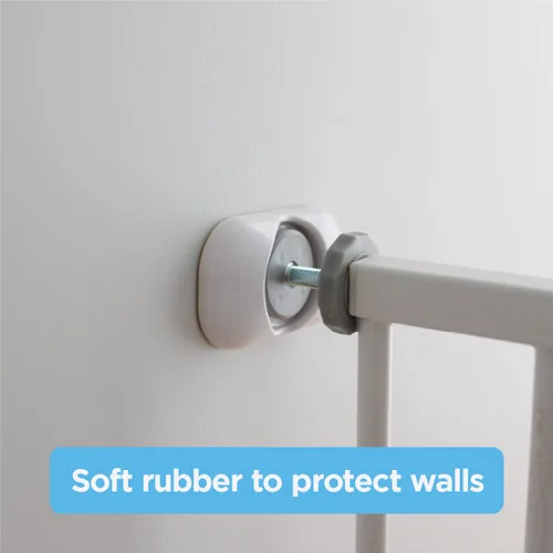 Vista 4 de Perma Child Safety Protector de pared para puerta de bebé, protege paredes y puertas, uso con puertas montadas a presión para bebés y perros