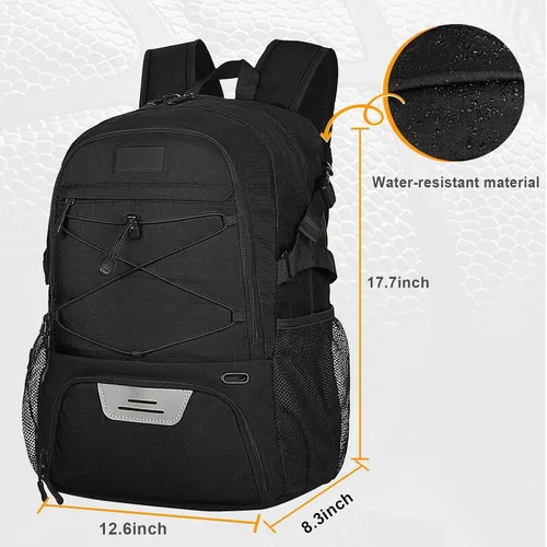 Vista 2 de Goloni Mochila de fútbol,Mochila de baloncesto con compartimento para pelotas y compartimento para zapatos,Mochila para baloncesto,Fútbol