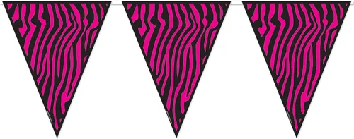 Vista 3 de Beistle Banner con estampado de cebra, 10 pulgadas por 12 pies
