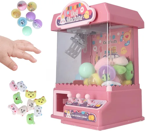 Vista 9 de Drfeify Juguete de la máquina del agarrador de muñecas,Mini muñeca Grabber juguete eléctrico Grabber de cáscara de huevo juguete con música niños ()