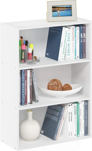 Vista 47 de Furinno LUDER - Estantería de libros, estantería moderna de 2 niveles, estantería abierta de 9 x 16 x 21, para sala de estar, dormitorio, oficina
