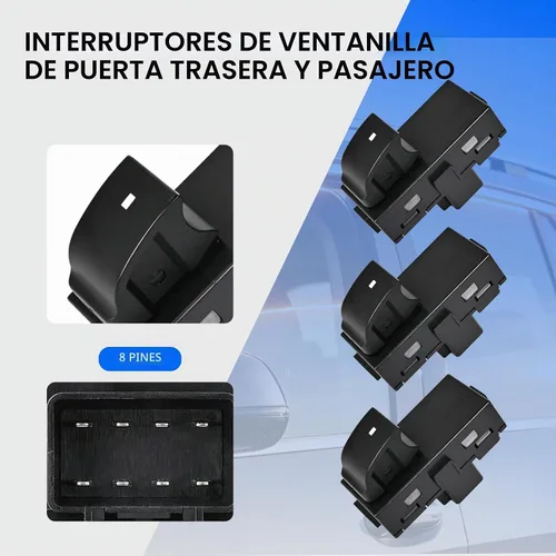 Vista 5 de Interruptor de elevalunas eléctrico conductor y 3 pasajeros Reemplazar 20945129 25877776