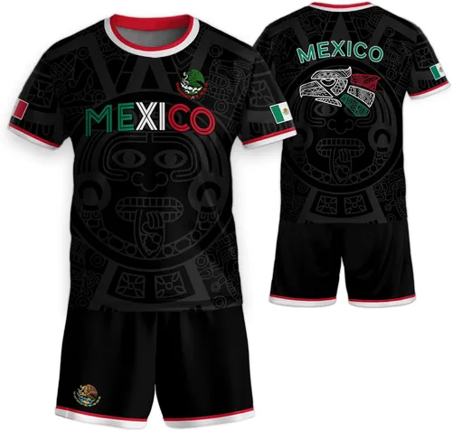 Vista 9 de Camiseta de Fútbol Juvenil de México, Camisetas de Fútbol Mexicanas para Niños, Camisetas de México para Niños, Camiseta de Fútbol Mexicana