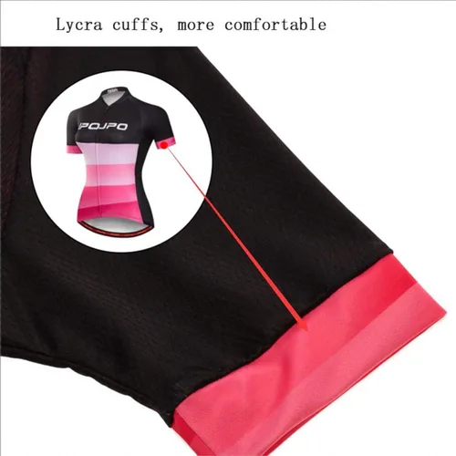 Vista 7 de Maillot de ciclismo para mujer, camiseta de manga corta para bicicleta de montaña