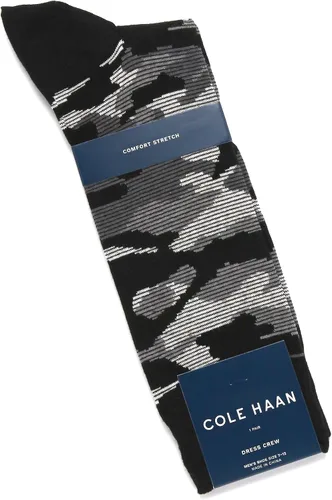Vista 2 de Cole Haan Calcetines de cuello redondo con estampado de vestido para hombre (paquete de 3)