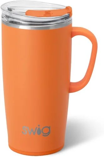 Vista 19 de Swig Life - Taza de viaje de 18 onzas, vaso con aislamiento con asa y tapa, apto para portavasos, apto para lavavajillas, de acero inoxidable, taza