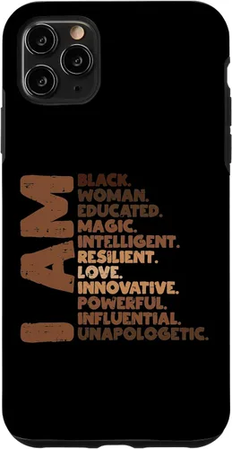 Vista 13 de I Am Black Woman Melanin Africa Pride History BHM Women Gift Case for iPhone 17