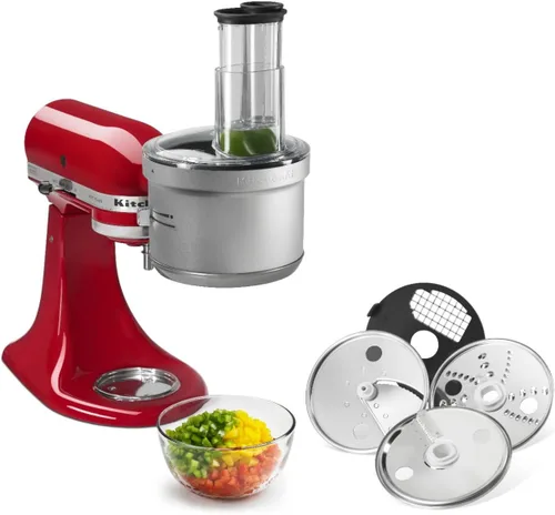 Vista 3 de KitchenAid Accesorio para batidora de pie, procesador de alimentos con disco comercial para cortar alimentos en cubitos KSM2FPA