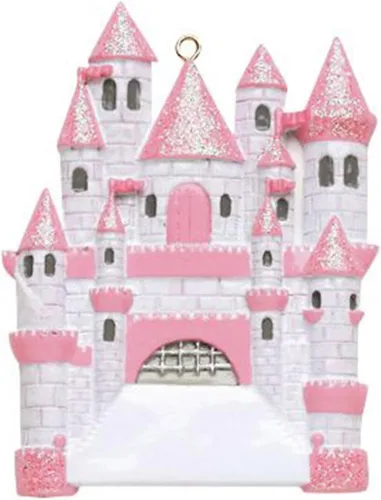 Vista 6 de Santa Tell Me Adorno de Navidad de castillo de princesa 2025, decoración personalizada para árbol, regalo personalizado para niñas, hija, niño