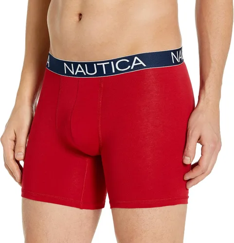 Vista 2 de Nautica mens 3-pack Classic Underwear Cotton Stretch Boxer Brief