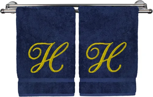 Vista 63 de Toalla de mano con monograma, regalo personalizado, 16 x 30 pulgadas, extra absorbente, 100% algodón turco, acabado de rizo suave, para baño, cocina