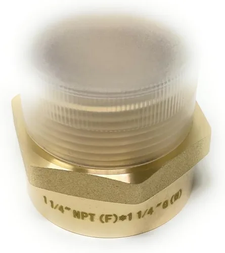 Vista 18 de Adaptador de latón sin plomo Cascada, rosca G británica BSPP macho a NPT hembra (1" x 1" (1 pieza))