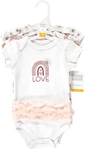 Vista 284 de Hudson Baby baby-girls Cotton Bodysuits 3-pack
