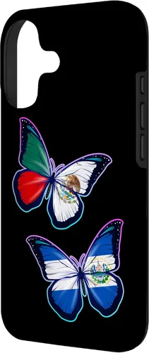 Vista 2 de El Salvador y México bicultural Roots - Carcasa para iPhone 17 (versión mariposa)