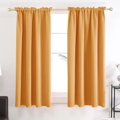 Vista 123 de Deconovo Cortinas opacas, aislamiento térmico, dobladillo para barra, reducción de ruido, certificado Oeko-TEX, cortinas de oscurecimiento