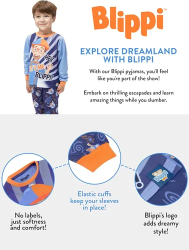 Vista 4 de Blippi Pijama para niños, Naranja