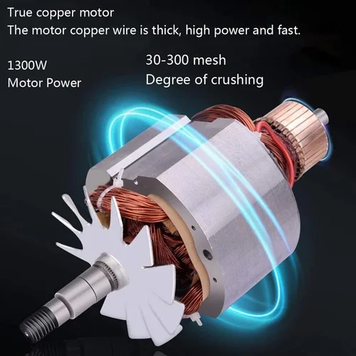 Vista 8 de Electric Grain Grinder 700G Electric Grain Grinder Mill High-Speed Vertical Type Stainless Steel Pulverizer for Kitchen Herb Spice Pepper Coffee