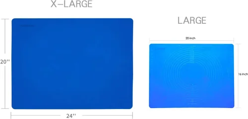 Vista 3 de Tapete de silicona reutilizable XL de 24 x 20 pulgadas, mantel individual de escritorio para mesa, encimera, protector impermeable, aislamiento