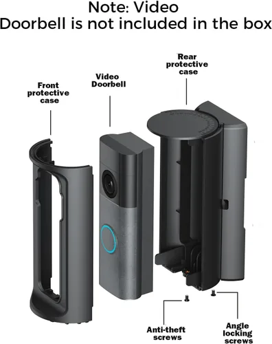 Vista 6 de KMOUANTS Soporte de Montaje de Ángulo Ajustable de 360° Grados para Timbre Compatible con Ring/Timbre de Video Inalámbrico/Timbre de Batería