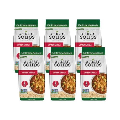 Vista 22 de Canterbury Naturals Mezcla de sopa artesanal, mezcla de sopa de fideos con pollo, sin OMG, hace 8 porciones, bolsa de 6.5 onzas (paquete de 3)