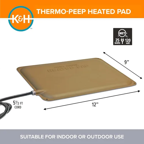 Vista 2 de K&H Pet Products Thermo-Peep tapete térmico, no aplica, Bronceado