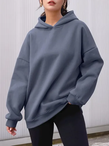 Vista 2 de AUTOMET Sudaderas con capucha de gran tamaño para mujer, sudaderas de forro polar con capucha 2024, ropa de otoño, trajes de moda, suéter de invierno