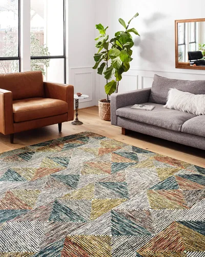 Vista 7 de Loloi II Spectrum Collection SPE-03 Charcoal/Multi 2'-3" x 3'-9" Accent Rug